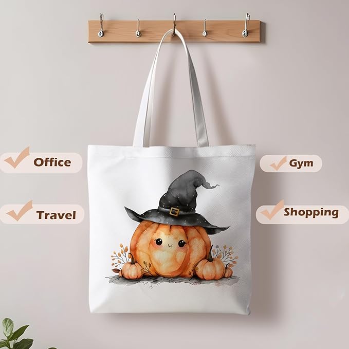 Halloween Tote Bag, Halloween Gifts for Women, Horror Tote Bag, Reusable Grocery Bags Shopping Bags