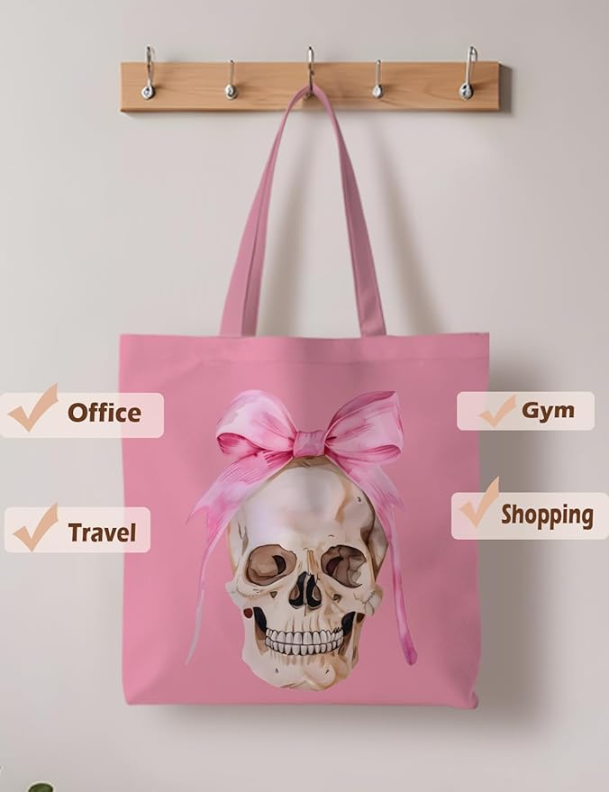 Halloween Tote Bag, Halloween Gifts for Women, Horror Tote Bag, Reusable Grocery Bags Shopping Bags