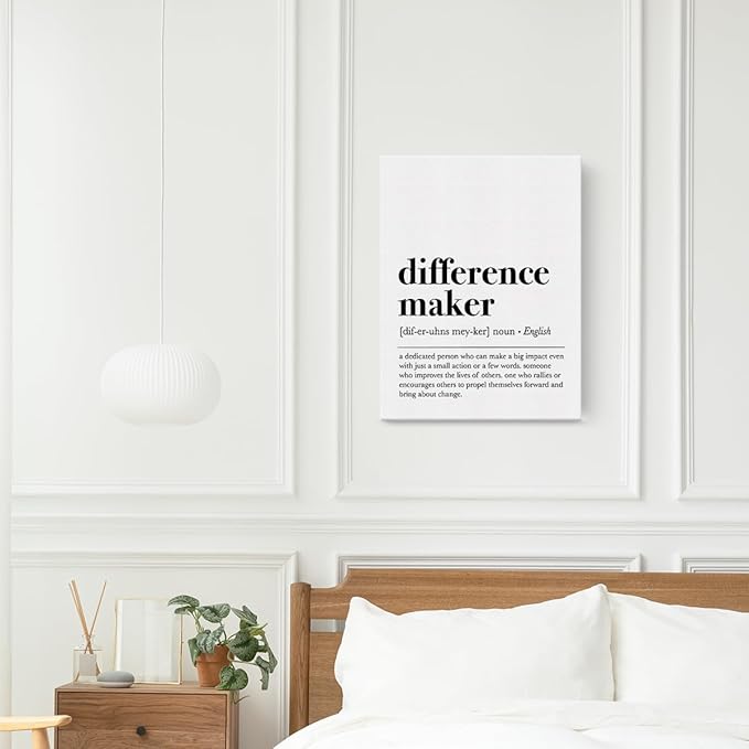 Inspirational Nurse Gifts Nurse Definition Canvas Wall Art Framed Thank You Appreciation Gifts Paintings Canvas Prints Poster for Home Office Bedroom Medical Clinic Wall Decor Artwork Decorative