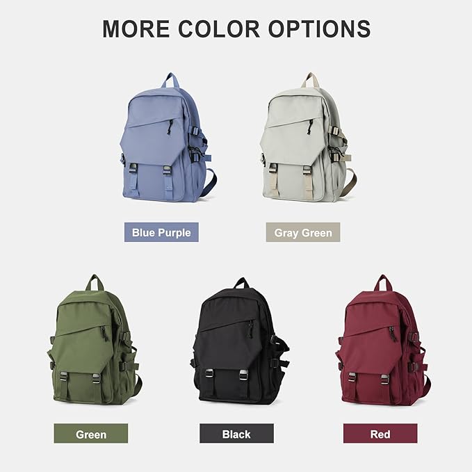 coowoz College Backpack Waterproof Black College Bags For Women Lightweight Travel Rucksack Casual Daypack Laptop Backpacks For Men Women(Blue Purple)