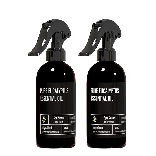 Pure Eucalyptus Oil Shower Mist and Steam Room Spray - Room Spray and Eucalyptus Spray for Shower - Premium Aromatherapy Eucalyptus Essential Oil Spray - 4 Ounce, 2 Pack