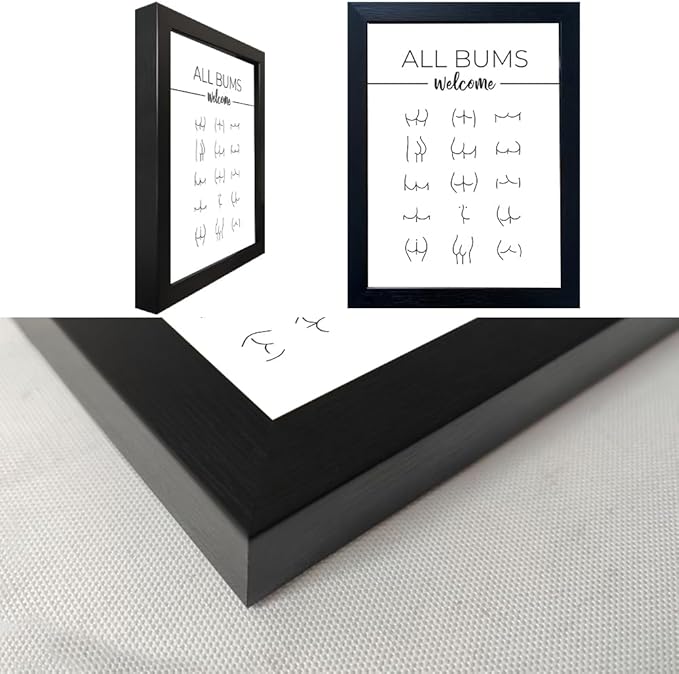 Funny Bathroom Wall Art Black and White Bathroom Wall Decor Humorous Guest Toilet ArtModern Minimalistic Canvas Print Paintings Artwork