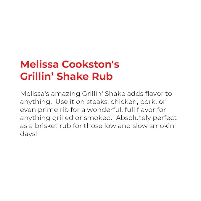 Melissa Cookston's Grillin' Shake BBQ Rub, Award Winning Barbecue Rubs, 16 Oz