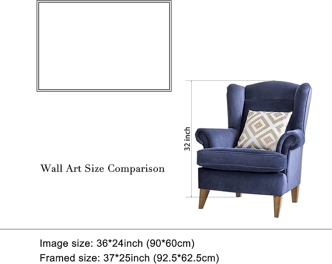 Wieco Art Framed Art Canvas Prints of Banksy Life is Beautiful Abstract Artwork for Wall Decor Black Frame BANKSY-2-6090-BF