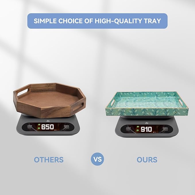 Coffee Table Tray, Serving Trays with Handles, Large Tray for Ottoman Coffee Table, Trays for Living Room Modern