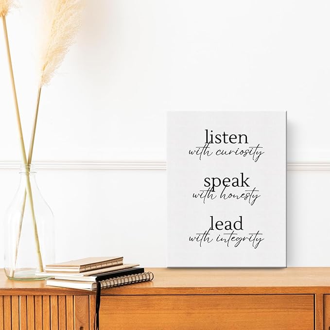 Inspirational Canvas Wall Art Framed HR Office Decor Paintings Canvas Prints Motivational Poster for Home Office Living Room Bedroom Kitchen Cafe Restaurant Garage Wall Decor Artwork Decorative