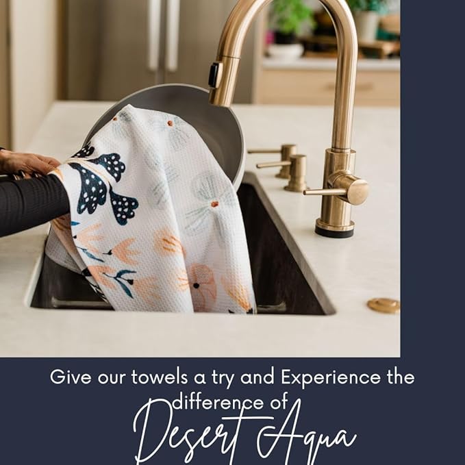 || 3 Pack|| Double Sided Dish Towels || Waffle Weave Microfiber|| Highly Absorbent || Hanging Loop || Dish Cloths || Modern || Designer Prints