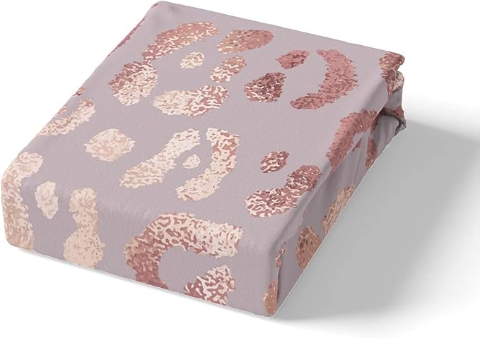 Pink Leopard Duvet Cover Set King for Women Men Pink Glitter Bedding Set Marble Abstract Art Comforter Cover Cheetah Skin Pattern Bedspread Cover with 2 Pillow Shams Quilt Cover 3 Pcs(No Comforter)