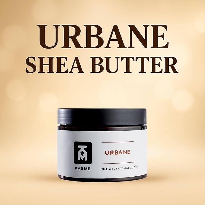 Kaeme Urbane Raw Shea Butter Unrefined Skin Moisturizer with Coconut Oil handmade from Organic whipped body butter for women and men (10.5oz/300g jar)