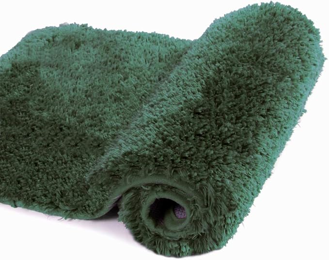 Walensee Large Bathroom Rug (24 x 36, Hunter Green) Extra Soft and Absorbent Shaggy Bath Mat Machine Washable Microfiber Non Slip Luxury Floor Mat