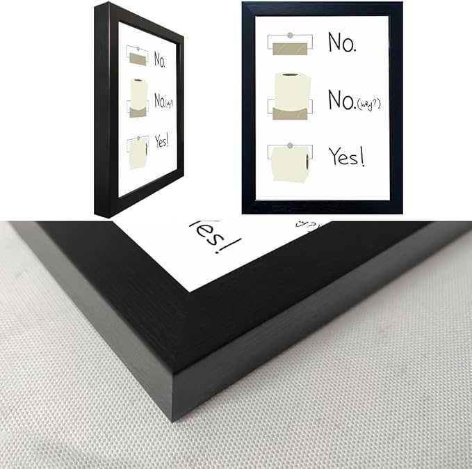 Bathroom Picture Wall Decor, Toilet Paper Bathroom Rule Wall Art, Bathroom Sign, Bahtoom Quote Paintings for Wall