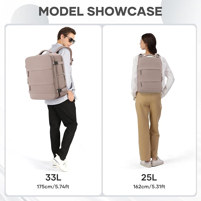 coowoz Large Travel Backpack Carry On for Women Man Waterproof Gym Backpacks with Laptop Compartment Mochila de Viaje Teacher Personal Item Backpack Rucksack Airplane Accessories Must Haves Lotus Pink