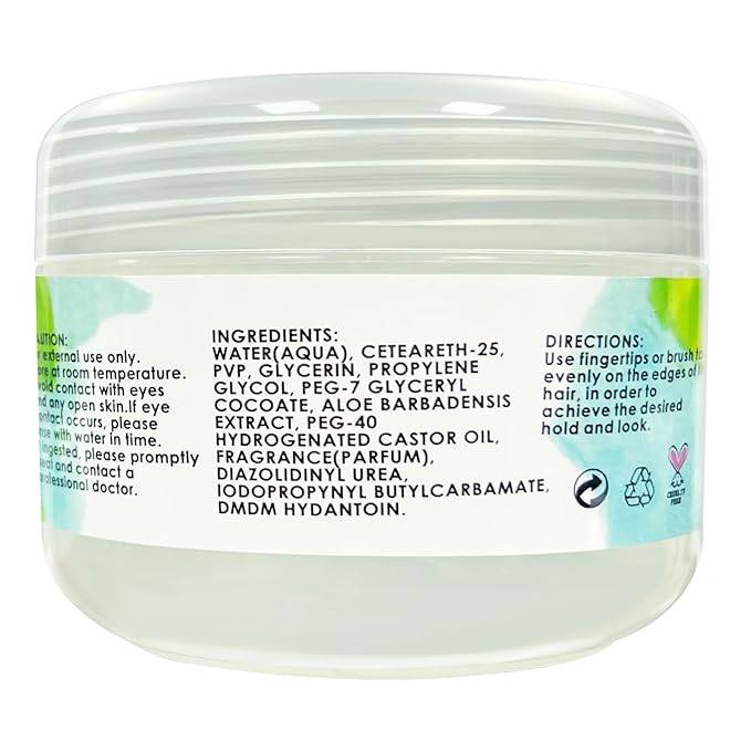 Edge Control Perfect Performance Long Lasting No White Residue Extreme Strong Hold High Shining with Aloe Natural Formula Hair Gel for Women, 6.53 Ounces (PACK OF 1)