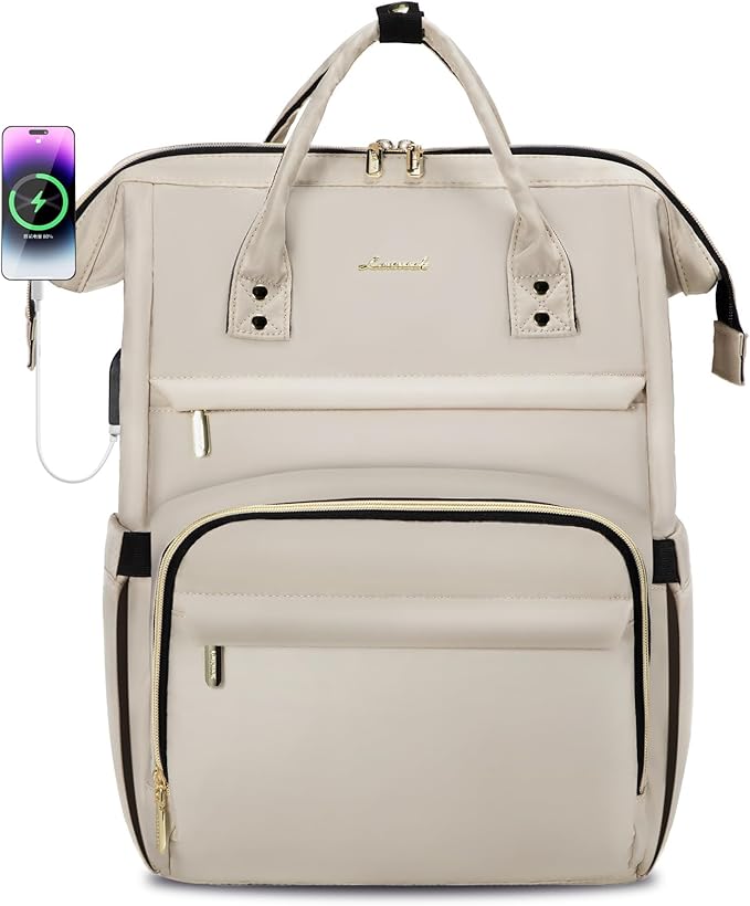 LOVEVOOK Laptop Backpack for Women Teacher Backpack Nurse Bag,Work Bag Backpack Purse Bag Anti-Theft Travel Backpacks with USB Charging Port,15.6 Inch Backpacks for College Business Casual