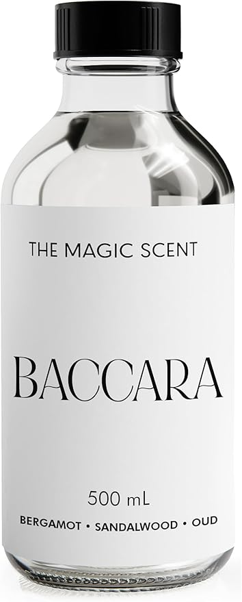 Baccara Diffuser Oil - Hotel & Home Luxury Scents Inspired by Baccarat Rouge - Diffuser Oil Scents for Home Designed for Use in All Diffusers - 16.9 fl oz, 500 mL