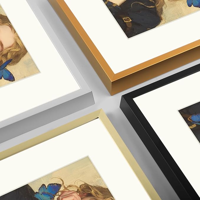 Golden State Art 13x19 Picture Frame 3 Pack - Aluminum Frames with 11x17 Removable Mats & Real Glass, Display 13x19 Posters or 11x17 Photos - Bronze Gallery Wall Frames for Home Office Decor