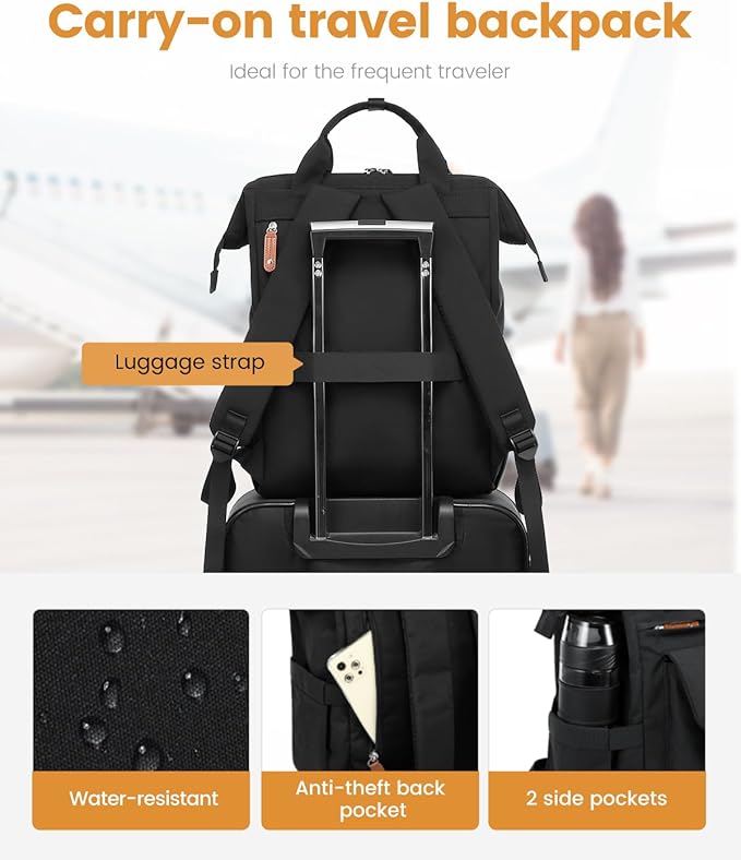 LOVEVOOK Extra Large Travel Laptop Backpack for Women, 18 Inch Computer Backpack Work Commuter Business Trip Weekender Carry on Backpack with Luggage Sleeve, Teacher Doctor Nurse Bags College Daypack