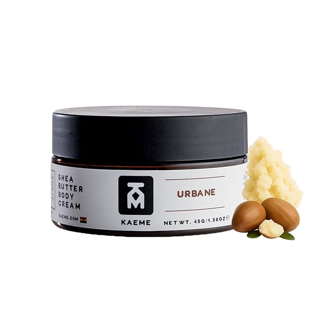 Kaeme Urbane African whipped shea butter handmade from raw organic body butter for women and men Deep Hydration for Dry Skin, Hair Repair (3.4oz/100g jar)