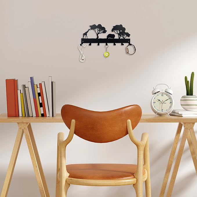 Metal Key Holder, Key Holder Wall Mounted Key Hooks Organizer Key Hanger Rack Wall Mounted for Home, Entryway, Hallway, Office