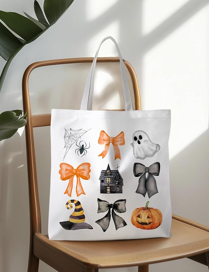 Halloween Tote Bag, Halloween Gifts for Women, Horror Tote Bag, Reusable Grocery Bags Shopping Bags