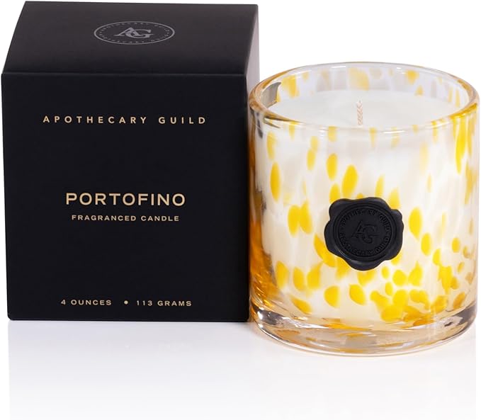 Zodax Apothecary Guild Scented Opal Glass Jar Candle in Gift Box- 4 oz - Portofino