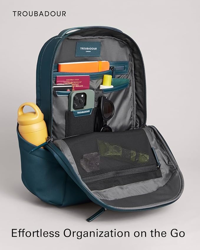 Troubadour Apex 3.0-22L Premium Laptop Backpack - Ergonomic & Water Resistant - Designed for Work and Travel - Air Force Blue