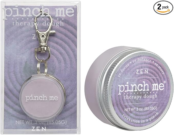 Pinch Me Therapy Dough Locket Combo - Holistic Aromatherapy Stress Relieving Putty – .3oz Clip-On Locket Scent + 3oz Dough Zen
