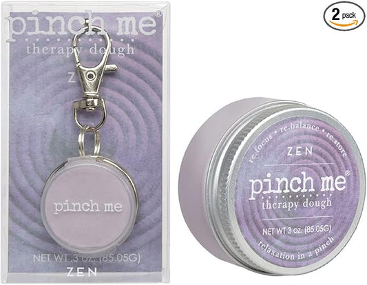 Pinch Me Therapy Dough Locket Combo - Holistic Aromatherapy Stress Relieving Putty – .3oz Clip-On Locket Scent + 3oz Dough Zen