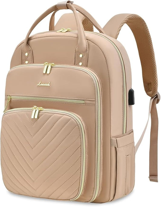 LOVEVOOK Laptop Backpack for Women, Water Resistant Travel Work Backpacks Purse Business Teacher Nurse Computer Bag
