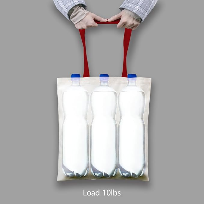 TOPDesign 24-Pack Economical 16"x15" Cotton Tote Bag, Lightweight Medium Reusable Grocery Shopping Cloth Bags, Suitable for DIY, Advertising, Promotion, Gift, Activity