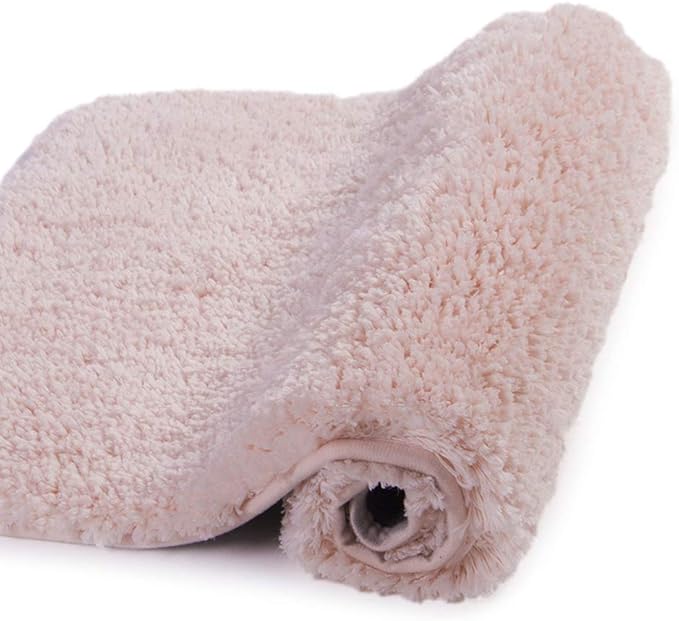 Walensee Large Bathroom Rug (24 x 48, Dusty Pink) Extra Soft and Absorbent Shaggy Bath Mat Machine Washable Microfiber Non Slip Luxury Floor Mat