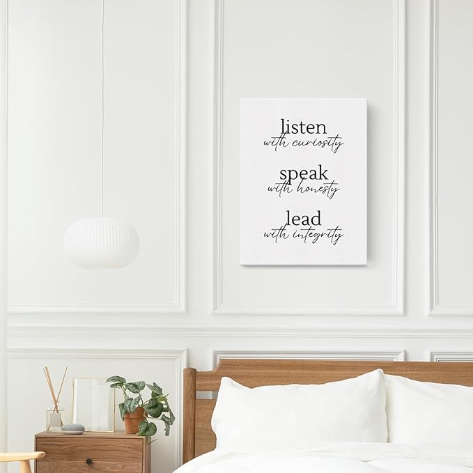 Inspirational Canvas Wall Art Framed HR Office Decor Paintings Canvas Prints Motivational Poster for Home Office Living Room Bedroom Kitchen Cafe Restaurant Garage Wall Decor Artwork Decorative