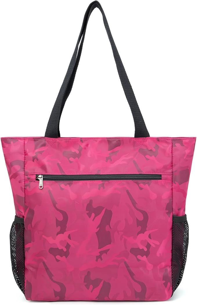 ETidy Large Capacity Foldable Tote Bag With Zipper Water-resistant SandproofWomen Beach Bag Handbag GymBag Travel ShoppingBag