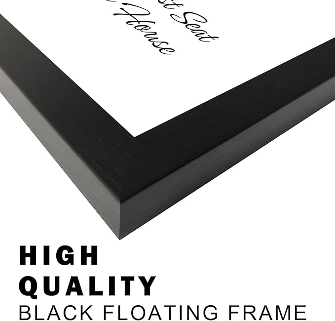 Trendy Black & White Framed Wall Art - Funny Bathroom Quote for Restroom & Washroom