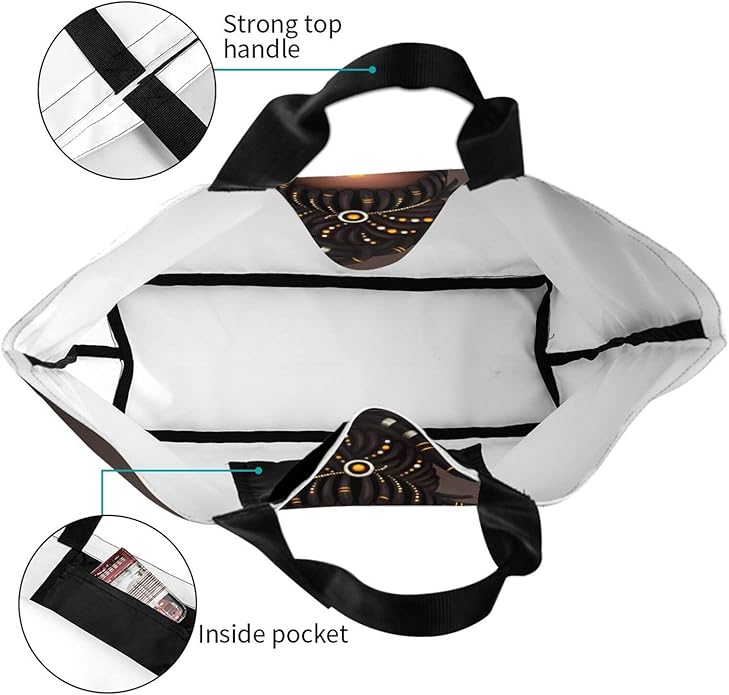 IAGM Women Tote Bags African American Woman Shoulder Bag Afro Black Girl Magic Satchel Handbags For Shopping,Work,Grocery,Gym