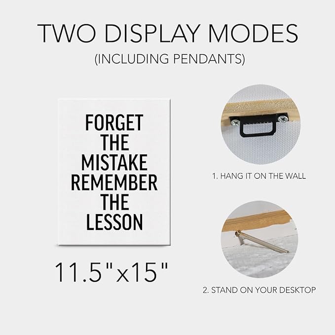 Motivational Canvas Wall Art Framed Encouragement Gifts for Women Men Paintings Canvas Prints Positive Poster for Home Office Parlour Living Room Kitchen Bedroom Wall Decor Artwork Decorative