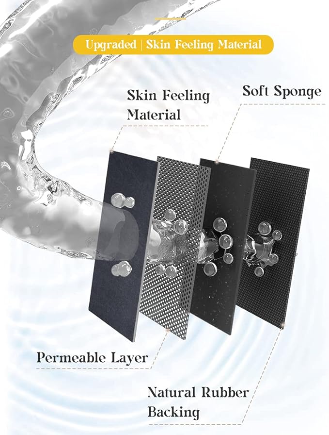 MontVoo -Bath Mat Rug-Rubber Backing Non Slip Quick Dry Absorbent Thin Bathroom Rugs Fit Under Door-Faux Suede Surface Bathroom Floor Mats-Shower Rug for in Front of Bathtub Shower Navy 17"x27.5"