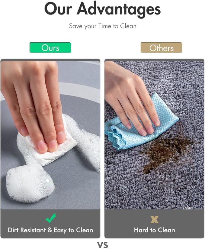 MontVoo Bath Mat Runner - Long Non Slip Absorbent Quick Dry Thin Bath Rug for Bathroom Floor Mat - Rubber Backed - Stain Resistant - Easy Care - Blue17 x50