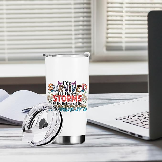 Inspirational Quotes Tumbler, Motivational Butterfly Gifts for Women Girls Boss Day Birthday Christmas, Affirmation Coffee Mug Stainless Steel Vacuum Insulated Double Wall Travel Cup with Lid，20oz