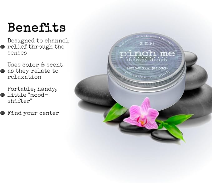 Pinch Me Therapy Dough - Holistic Aromatherapy Stress Relieving Putty - 10 Ounce (Zen)