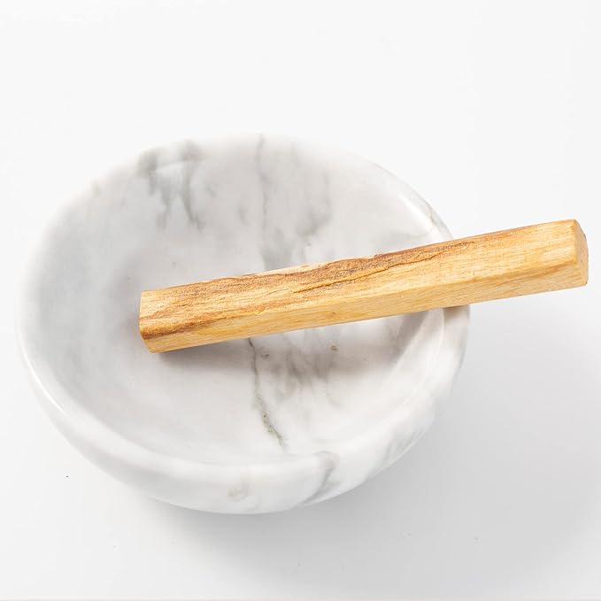 Incense Holder, Natural Marble Incense Holder for Sticks with 9 Incense Holes, Handmade Incense Stick Burner Ideal for Smudging, Decoration