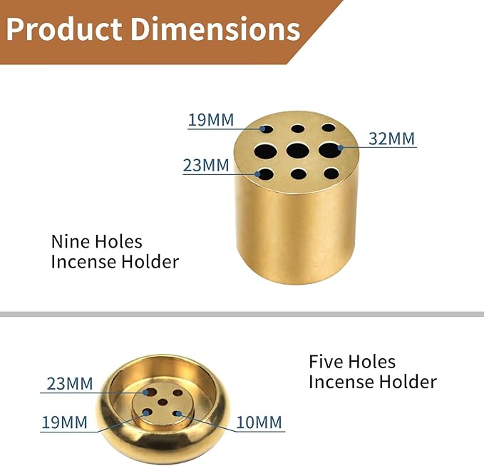 Handmade Natural Marble Incense Holder for Sticks and Cones-with 9 Holes, Multi-Functional Incense Burner Holder for Incense Sticks and Cones, Perfect Home Decor(Gray Marble, 4.7inch