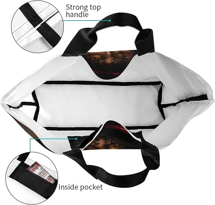 IAGM Women Tote Bags African American Woman Shoulder Bag Afro Black Girl Magic Satchel Handbags For Shopping,Work,Grocery,Gym