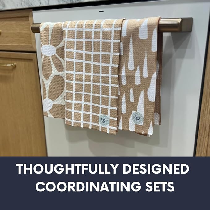 || 3 Pack Double Sided|| Not Your Ordinary Kitchen Towels || Dish Towel || Waffle Weave Microfiber || Highly Absorbent || Hanging Loop || Dish Cloths ||Designer Prints