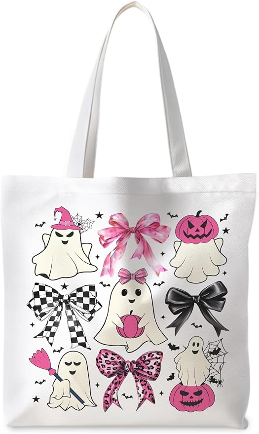 Halloween Tote Bag, Halloween Gifts for Women, Horror Tote Bag, Reusable Grocery Bags Shopping Bags