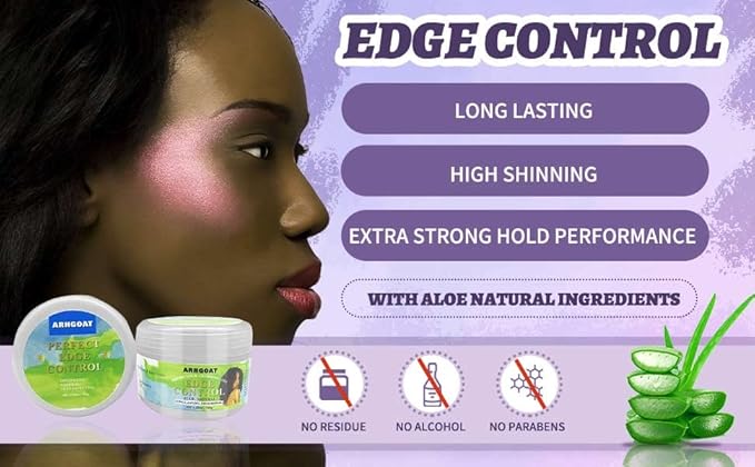 Edge Control Perfect Performance Long Lasting No White Residue Extreme Strong Hold High Shining with Aloe Natural Formula Hair Gel for Women, 6.53 Ounces (PACK OF 1)