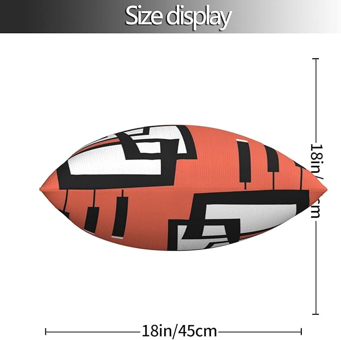 Mid Century Modern Cats and Atomic Art Square Pillow Case Throw Pillow Covers Decorative Pillowcase Cushion Cover with Car Couch Sofa Chair Bed Living Room 18x18 Inch