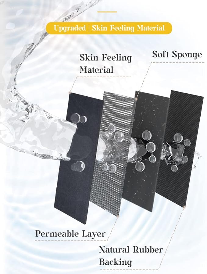 MontVoo -Bath Mat Rug-Rubber Backing Non Slip Quick Dry Absorbent Thin Bathroom Rugs Fit Under Door-Faux Suede Surface Bathroom Floor Mats-Shower Rug for in Front of Bathtub Shower Navy 17"x59"