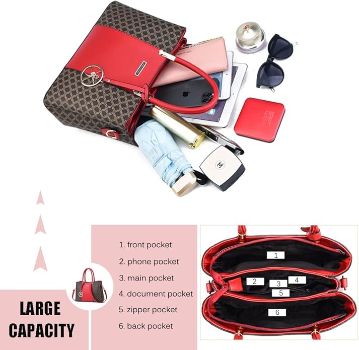 KURGOOL Women Purses and Handbags Top Handle Satchel Shoulder Bags Messenger Tote Bag for Ladie