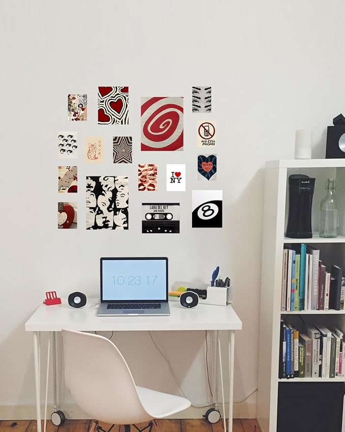 ASTRDECOR Downtown Girl Room Decor Set of 16 - Y2k Posters for Bedroom Decor, Downtown Girl Wall Art Prints Aesthetic Pictures, Vintage Coquette Wall Collage Kit Y2K Room Decor for Teen Girls, Retro Rockstar Posters【Unframed】